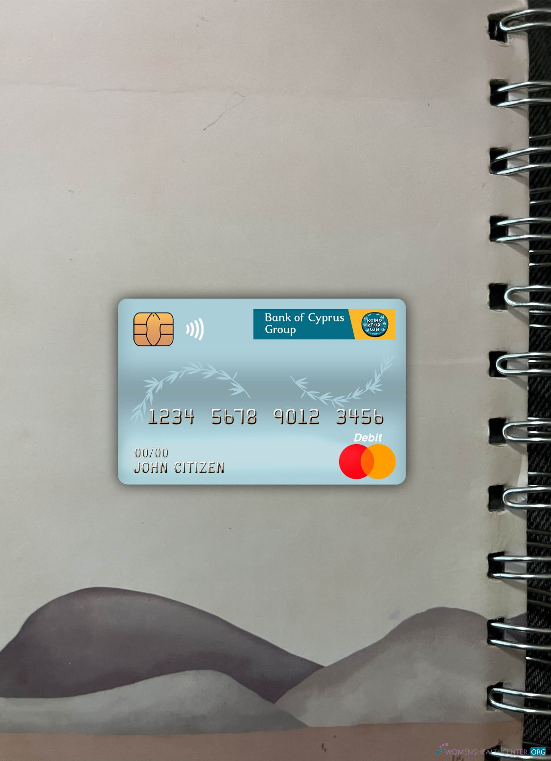 Download Cyprus bank of cyprus bank master debit card photolook front Photoshop template